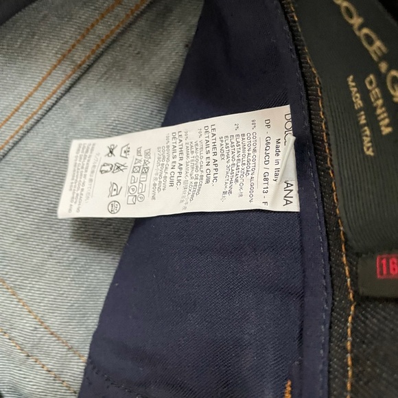 Dolce & Gabbana Dark Denim Straight Leg Jeans. Size 12. EUC - Picture 5 of 7